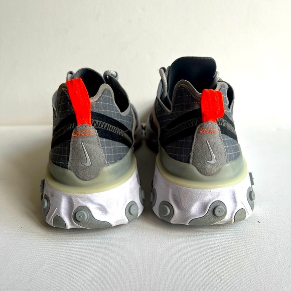 Nike React Element 55 ‘Cool Grey Grid’ CB1503-001 Trainers UK Size 8.5 - Picture 3 of 4